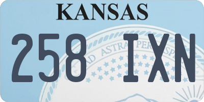 KS license plate 258IXN