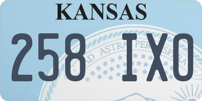 KS license plate 258IXO