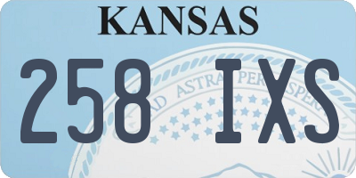 KS license plate 258IXS