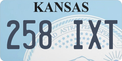 KS license plate 258IXT