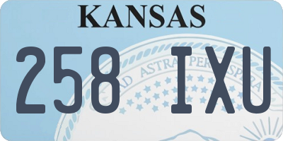 KS license plate 258IXU
