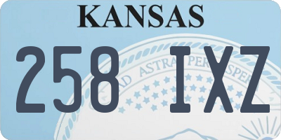KS license plate 258IXZ