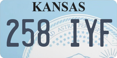 KS license plate 258IYF