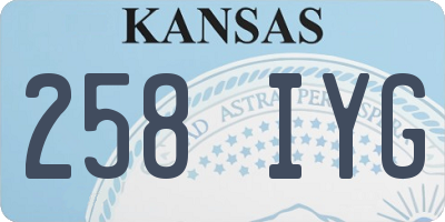 KS license plate 258IYG