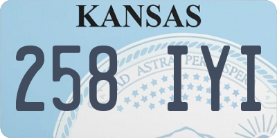 KS license plate 258IYI