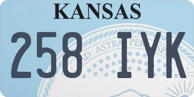 KS license plate 258IYK