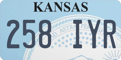 KS license plate 258IYR