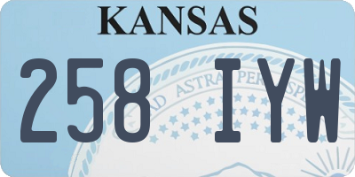 KS license plate 258IYW