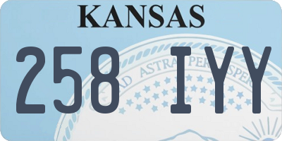 KS license plate 258IYY