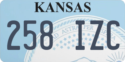 KS license plate 258IZC