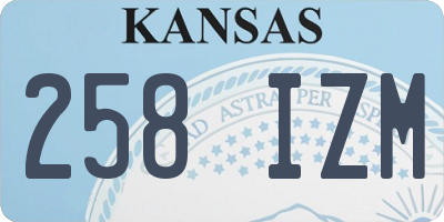 KS license plate 258IZM