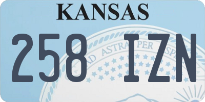 KS license plate 258IZN