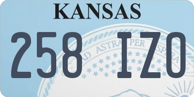 KS license plate 258IZO