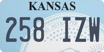 KS license plate 258IZW