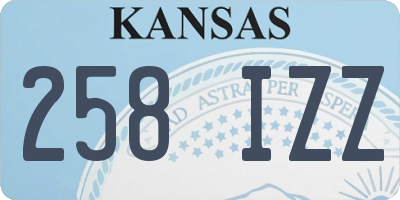 KS license plate 258IZZ