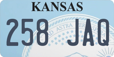 KS license plate 258JAQ