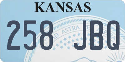 KS license plate 258JBQ