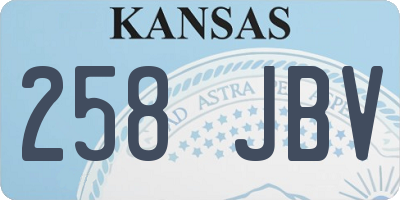 KS license plate 258JBV