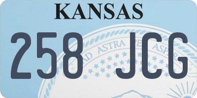 KS license plate 258JCG