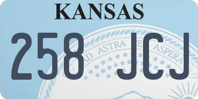 KS license plate 258JCJ