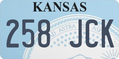 KS license plate 258JCK