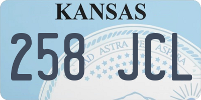 KS license plate 258JCL