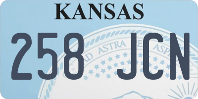 KS license plate 258JCN