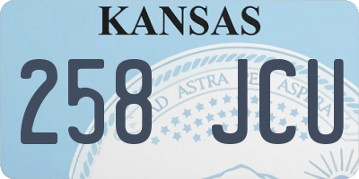 KS license plate 258JCU