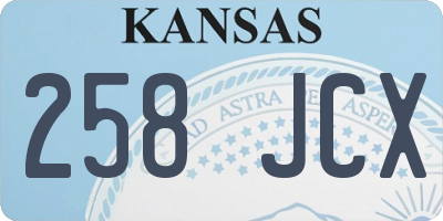 KS license plate 258JCX
