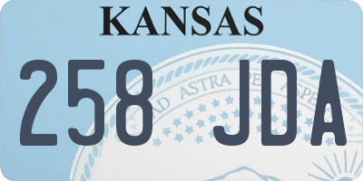 KS license plate 258JDA