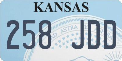 KS license plate 258JDD