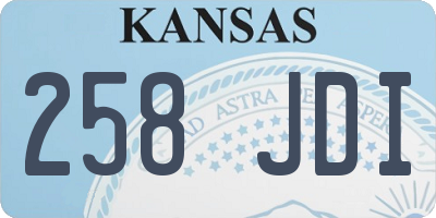 KS license plate 258JDI