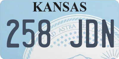 KS license plate 258JDN