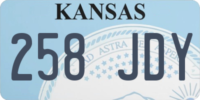 KS license plate 258JDY