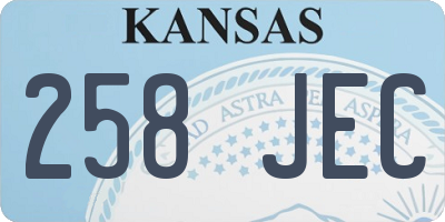 KS license plate 258JEC