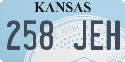KS license plate 258JEH