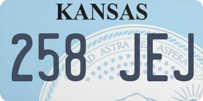 KS license plate 258JEJ