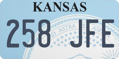 KS license plate 258JFE