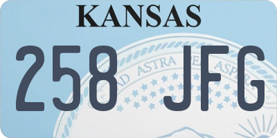 KS license plate 258JFG