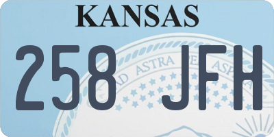 KS license plate 258JFH