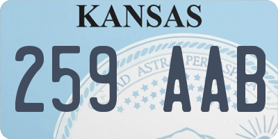 KS license plate 259AAB
