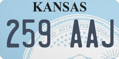 KS license plate 259AAJ