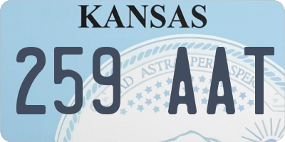 KS license plate 259AAT