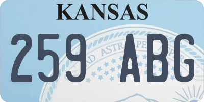 KS license plate 259ABG