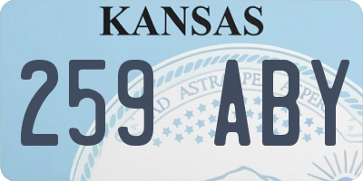 KS license plate 259ABY