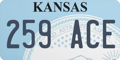 KS license plate 259ACE