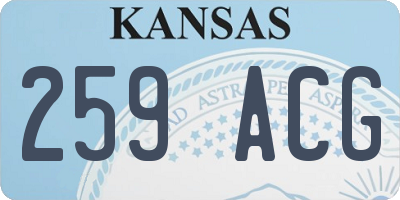 KS license plate 259ACG
