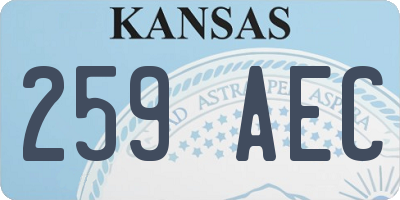 KS license plate 259AEC
