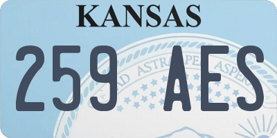 KS license plate 259AES