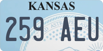 KS license plate 259AEU
